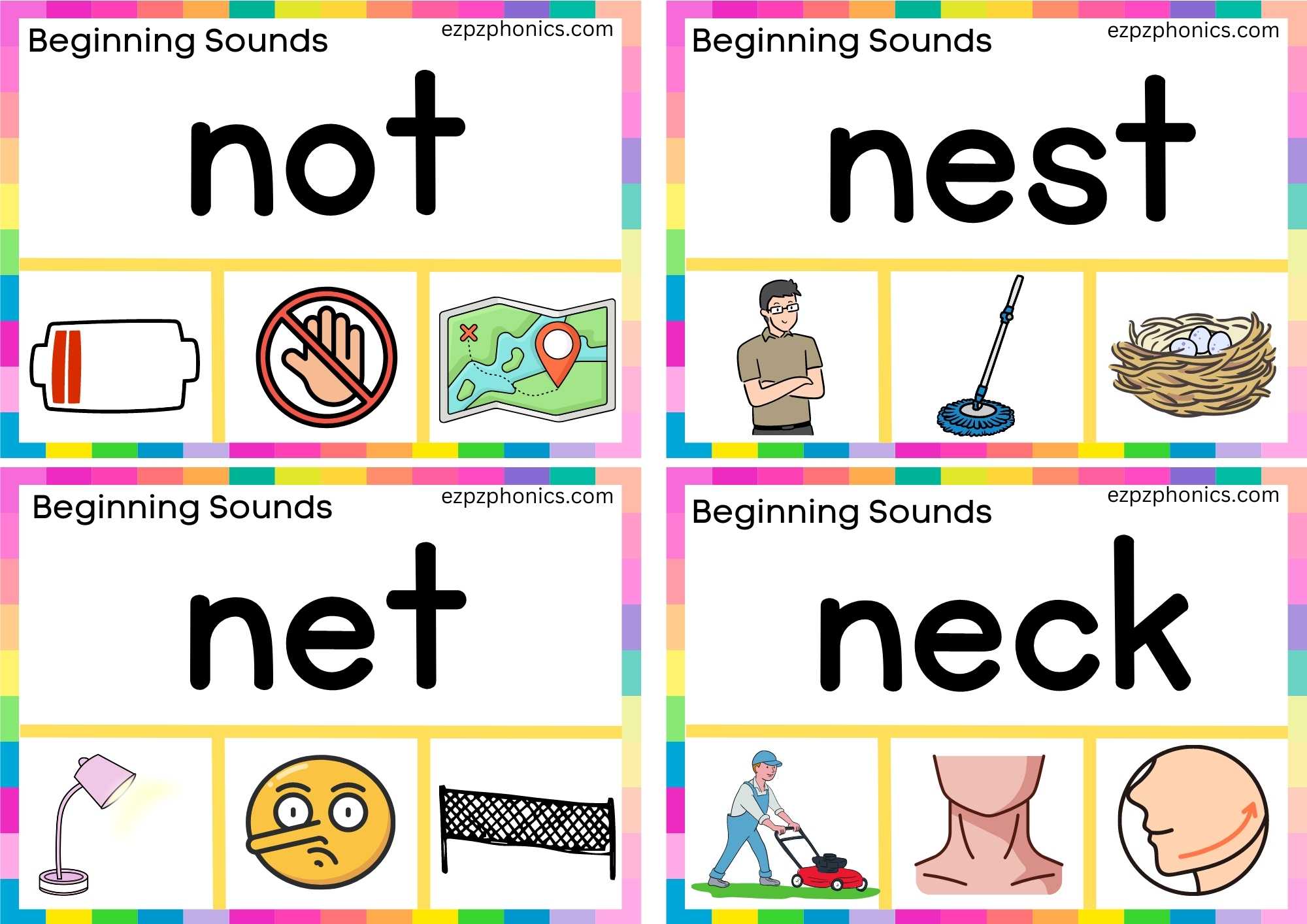 Letter N Read The Word And Clip The Correct Image Clip Card Group 1